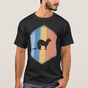 Camiseta Ferreto Com Cores Retroativas Num Hexágono