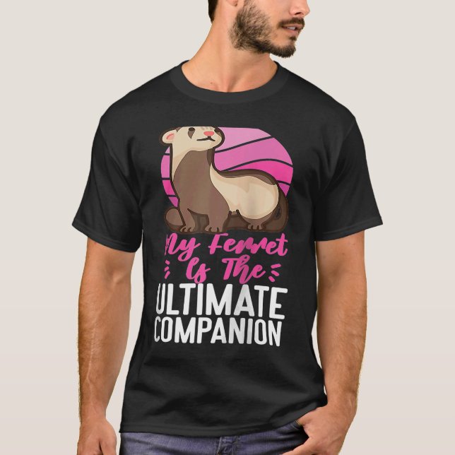 Camiseta Ferrets My Ferret Is The Ultimate Companion Raglan (Frente)
