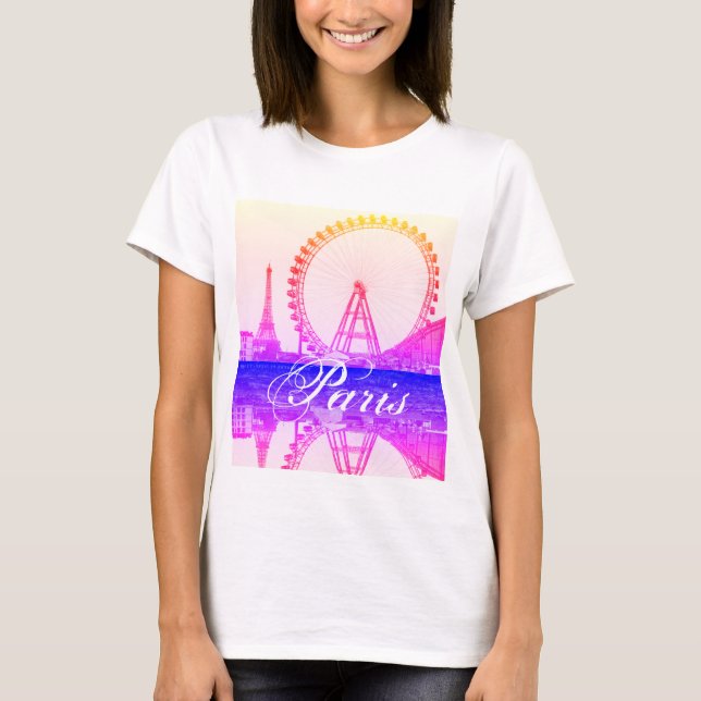 Camiseta Ferris Wheel Grande Roue Paris – Grande Roue Eifel (Frente)