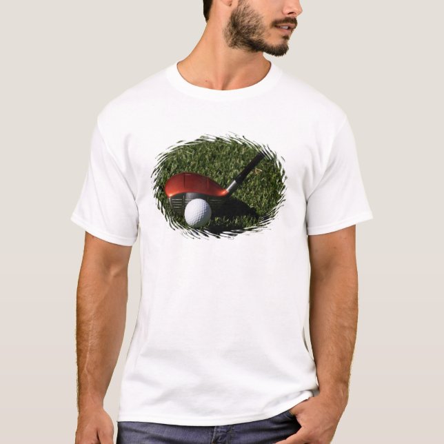 Camiseta Ferro do golfe e t-shirt dos homens da bola (Frente)