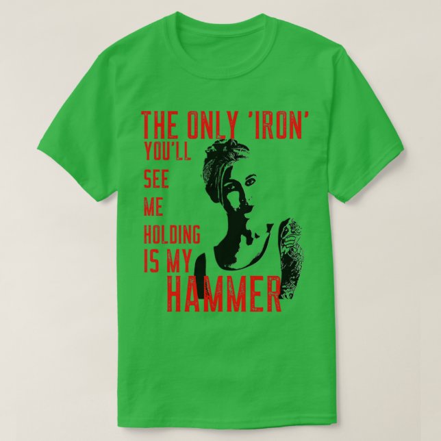 Camiseta Ferro Hammer Blacksmith Mulher T (Frente do Design)