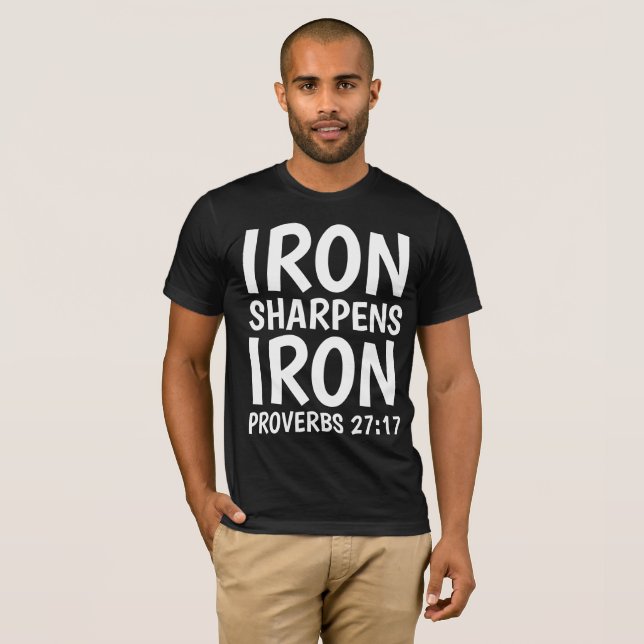 Camiseta FERRO SHARPENS FERRO PERVÉRBIOS 27:17 t-Shirts (Frente Completa)