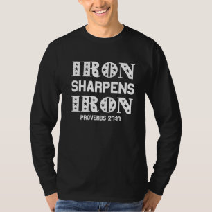 Camiseta Ferro Sharpens Iron Proverbs 27:11 Christian