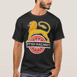 Camiseta Ferrovias Britânicas. Br. Sinal. Primeiro Logotipo