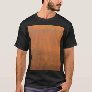 Camiseta Ferrugem preta, textura metálica fechada.