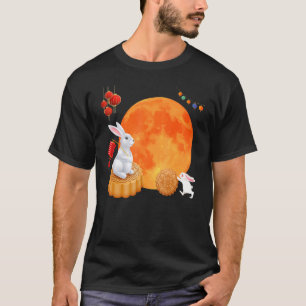 Camiseta Fés Chineses do Bolo de Moon, Coelhinho Coelho, de