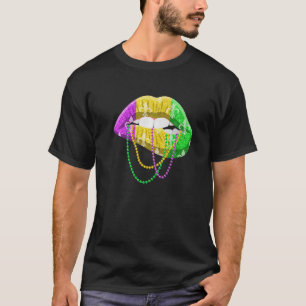 Camiseta Festa à Fantasia Carnaval Desfile Mulheres Lábios