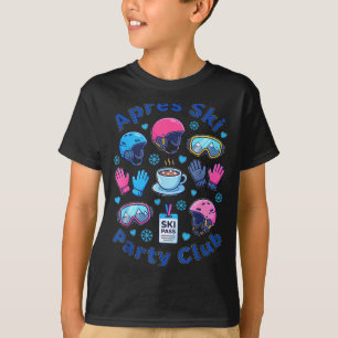 Camiseta Festa após esqui clube de esqui snowboard inverno