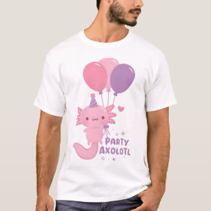Camiseta Festa Bela Um Lote Balões Axolotl