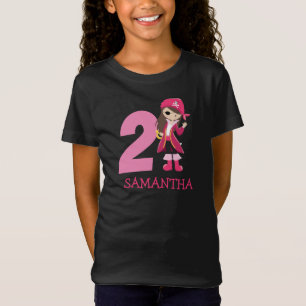Camiseta Festa Branca de Aniversário Festa Pirata Nome do s