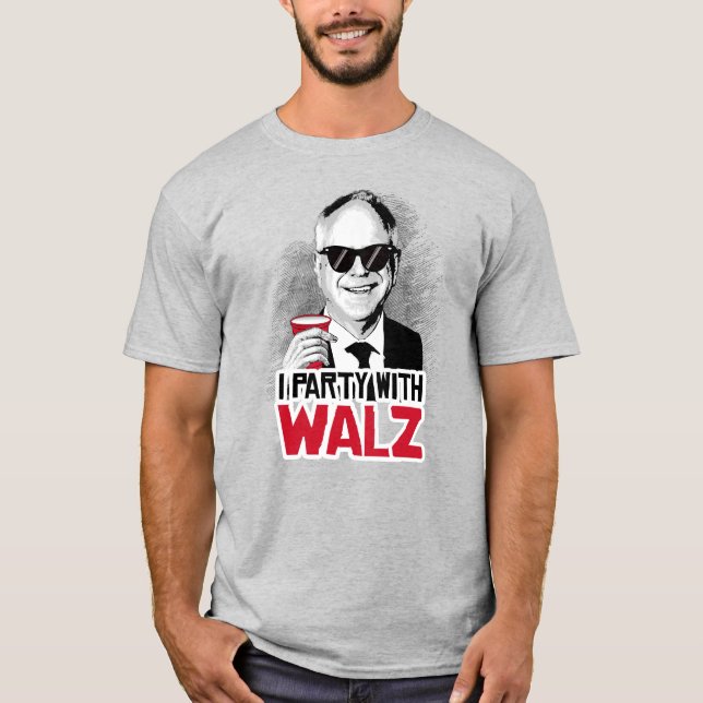 Camiseta Festa com Tim Walz (Frente)