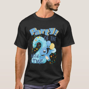 Camiseta Festa Da Selvagem E segundo aniversário Dino De 2 