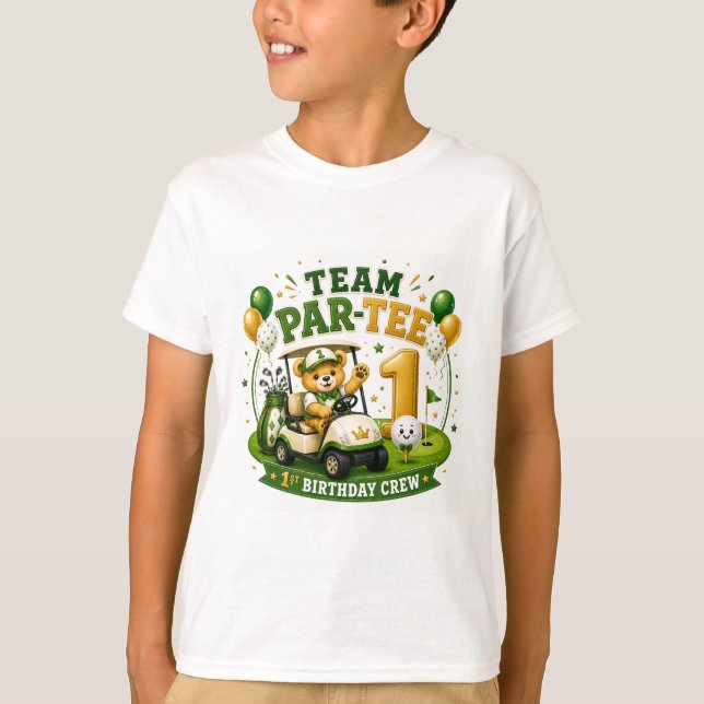 Camiseta Festa de 1º aniversário de golfe (Frente)