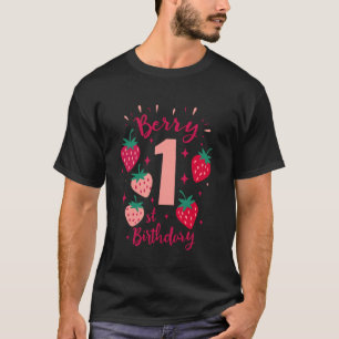 Camiseta Festa de 1 ano da Berry para Mamãe e Papai Morango