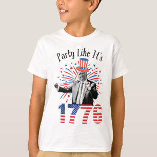 Camiseta Festa de 4 de Julho de Trump Como Se Fosse o Dia d