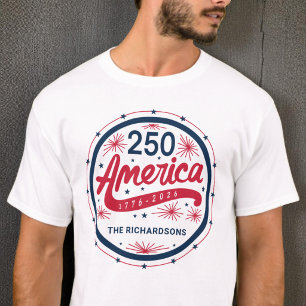 Camiseta Festa de 4 de Julho do 250º Aniversário dos EUA Am