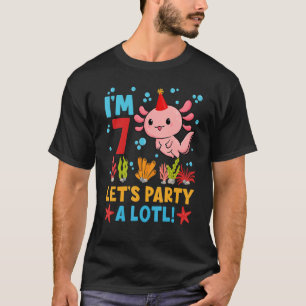 Camiseta Festa de 7 Vamos Um Aniversário de 40 anos Axolotl