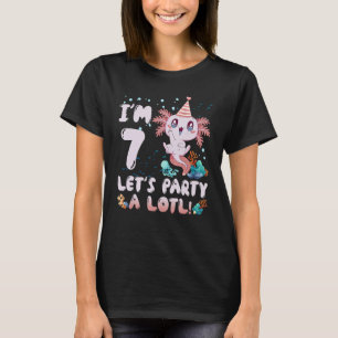 Camiseta Festa de 7 Vamos, um Axolotl bonito para garotos