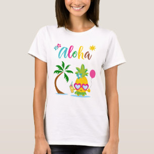 Camiseta Festa de Abacaxi Tropical de Aloha