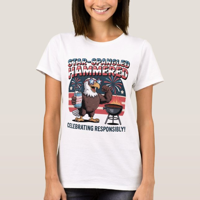 Camiseta Festa de Águia Hammered, com Espingarda Estelar (Frente)