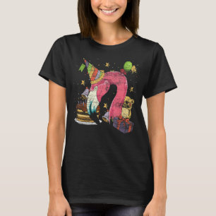 Camiseta Festa de aniversário Animal Pird Pink Flamingo