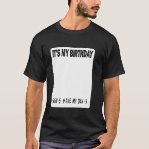 Camiseta Festa de Aniversário - Assine e faça meu dia
