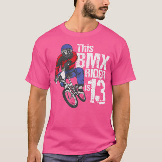 Camiseta festa de aniversário Bmx De 13 Anos Meninos Suja C