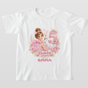 Camiseta Festa de Aniversário Conto de Fadas Princesa Cisne