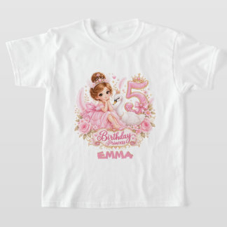 Camiseta Festa de Aniversário Conto de Fadas Princesa Cisne