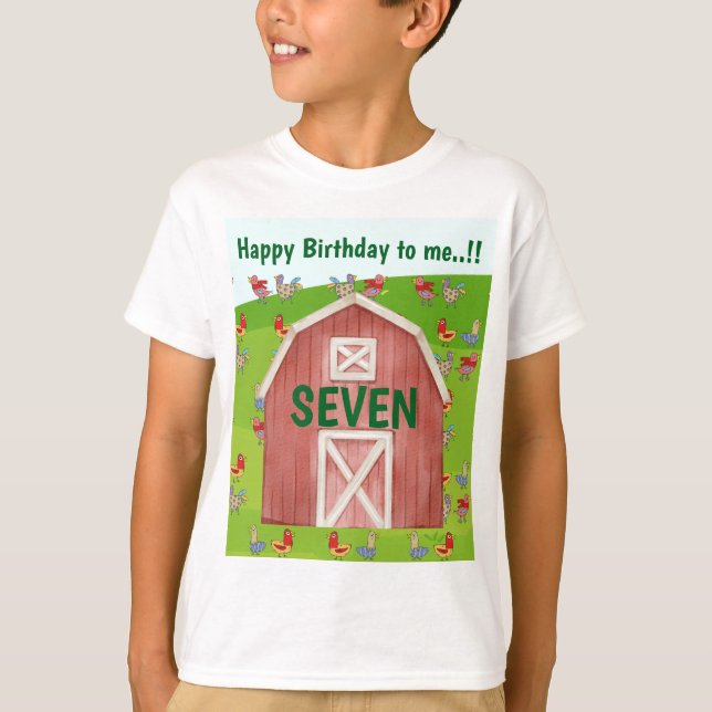 Camiseta Festa de aniversário da barra de fazenda (Frente)