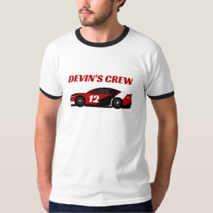 Camiseta Festa de Aniversário da Equipe do Carro de Corrida