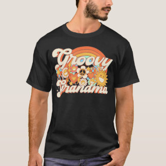 Camiseta Festa de aniversário da família Groovy vovó 70S