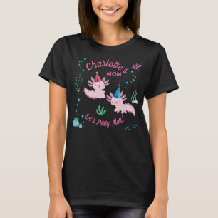 Camiseta Festa de Aniversário da Menina Axolote Mãe