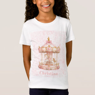 Camiseta Festa de Aniversário da Princesa do Carrusel Rosa