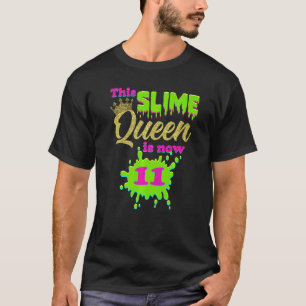 Camiseta Festa de aniversário da Rainha Slime de 11 11 Anos