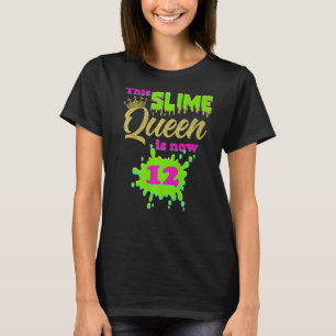 Camiseta Festa de aniversário da Rainha Slime de 12 anos