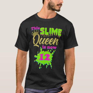 Camiseta Festa de aniversário da Rainha Slime de 12 anos