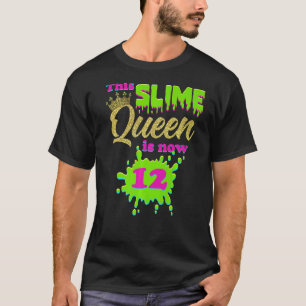 Camiseta Festa de aniversário da Rainha Slime de 12 anos