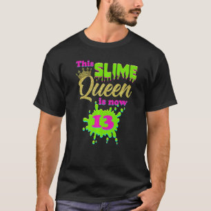 Camiseta Festa de aniversário da Rainha Slime de 13 Anos