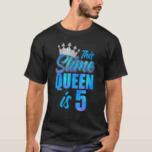 Camiseta Festa de aniversário Da Rainha Slime De 5 5 Anos M