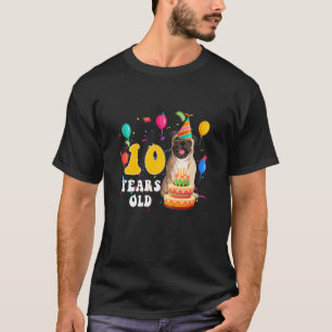 Camiseta Festa de Aniversário de 10 Anos de Cachorro Pug Ad