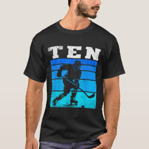 Camiseta Festa de Aniversário de 10 anos de Hóquei no Gelo