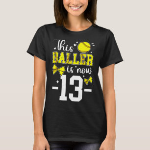 Camiseta Festa de Aniversário de 13 Anos Menina Softll Trez