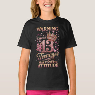 Camiseta Festa de Aniversário de 13 Anos Para Garota Oficia
