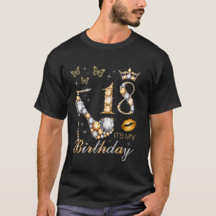Camiseta Festa de Aniversário de 18 Anos Minha 18 Anos B-da