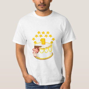Camiseta Festa de Aniversário de 1 Ano do Rato