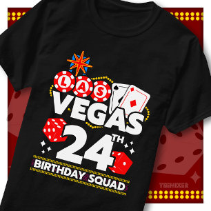 Camiseta Festa de Aniversário de 24 Anos no Cassino da Equi