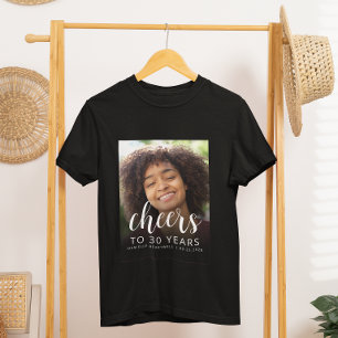 Camiseta Festa de Aniversário de 30 anos com Foto Personali