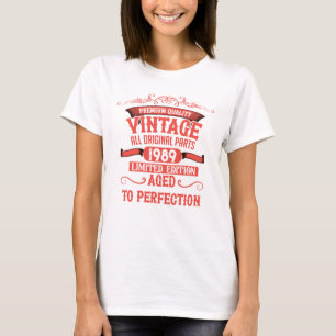 Camiseta Festa de aniversário de 35ª safra personalizada