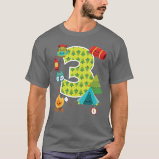 Camiseta Festa de Aniversário de 3 anos no quintal com acam